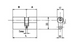 Дверний циліндр Cortellezzi Primo 116 60мм (30х30) ключ-ключ титан
