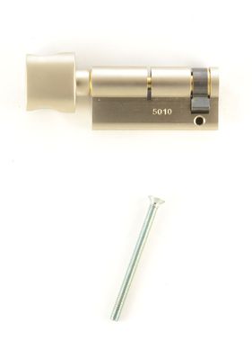 Дверний циліндр Mul-t-lock 7x7 HALF_T 44.5mm (9.5x35T) Нікель-сатин (односторонній-тумблер) TO_SB CAM30