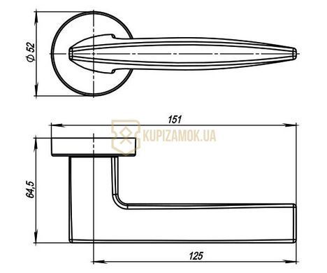 Ручки дверні Armadillo SQUID URB9 CP - 8 хром