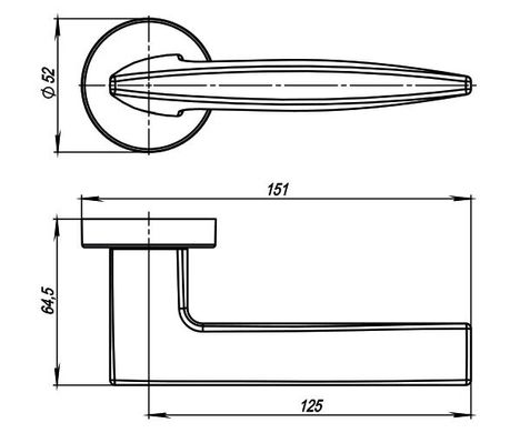 Ручки дверные Armadillo SQUID URB9 CP - 8 хром