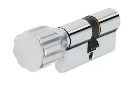 Дверний циліндр ABUS X12R, ключ-тумблер, 60 (30х30Т), 5 ключів, нікель