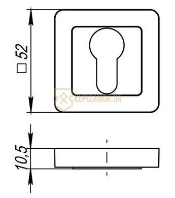 Накладки під циліндр Punto ET QR GR / CP - 23 графіт / хром