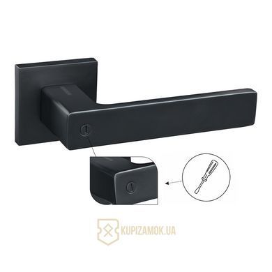 Ручки дверные GAVROCHE GRCLICK Cl(S-1) Левосторонние Черные