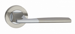 Ручки дверные на круглой розетке MVM STYLE A Z - 1220 SN / CP матовый никель хром полированный