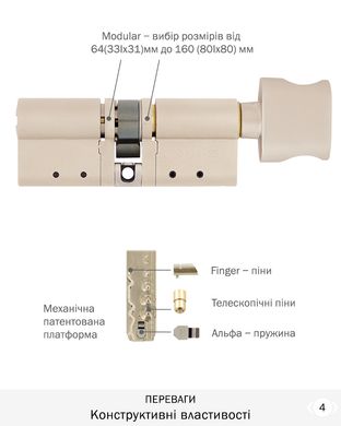 Дверной цилиндр Mul-t-lock MT5+ 100mm (55ix45T) Никель-сатин (ключ-тумблер) CLIQ TO_NST