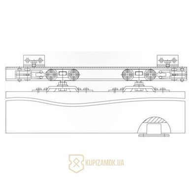 Раздвижная система Koblenz 040080/G300E + направляющая 300см 40кг