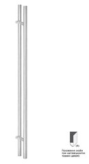 Ручка скоба ROSTEX DELTA 1200 fix ROUND 900мм 50мм NEREZ MAT зовнішня, одностороння