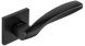 Ручки дверні на квадратній розетці MVM TEZA SLIM Z - 1325 / E20 BLACK чорний
