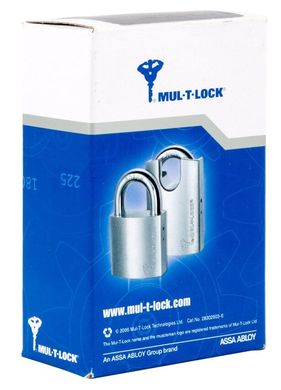 Замок навісний Mul-t-lock G55 *INTERACTIVE+ 264S+ 2KEY DND3D BLUE INS NR shackle 27мм 10мм BOX M