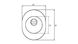 Броненакладка врезная DiSec BDS 16 SFERIK ROK Полированная латунь